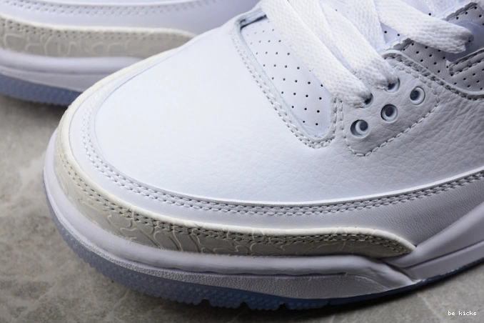 Reps retro white triple 3 136064-111 jordan air 0502